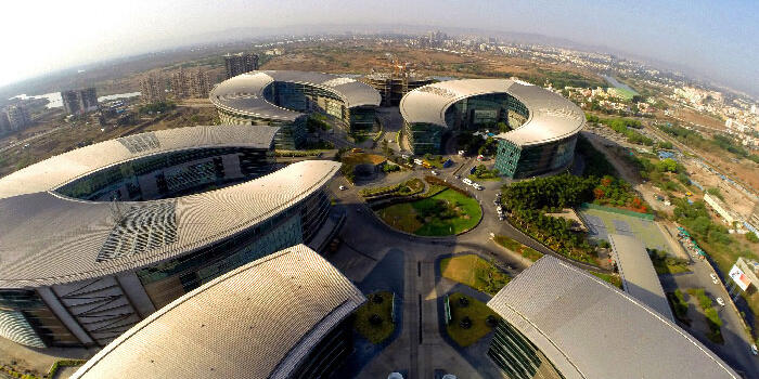 Falling Lotus Blossoms: EON IT Park, Pune, India | 2014