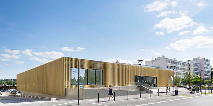 Social centre, cultural space and piazza in Nemours (77) 2011  -  2016 - Louis Tequi - France